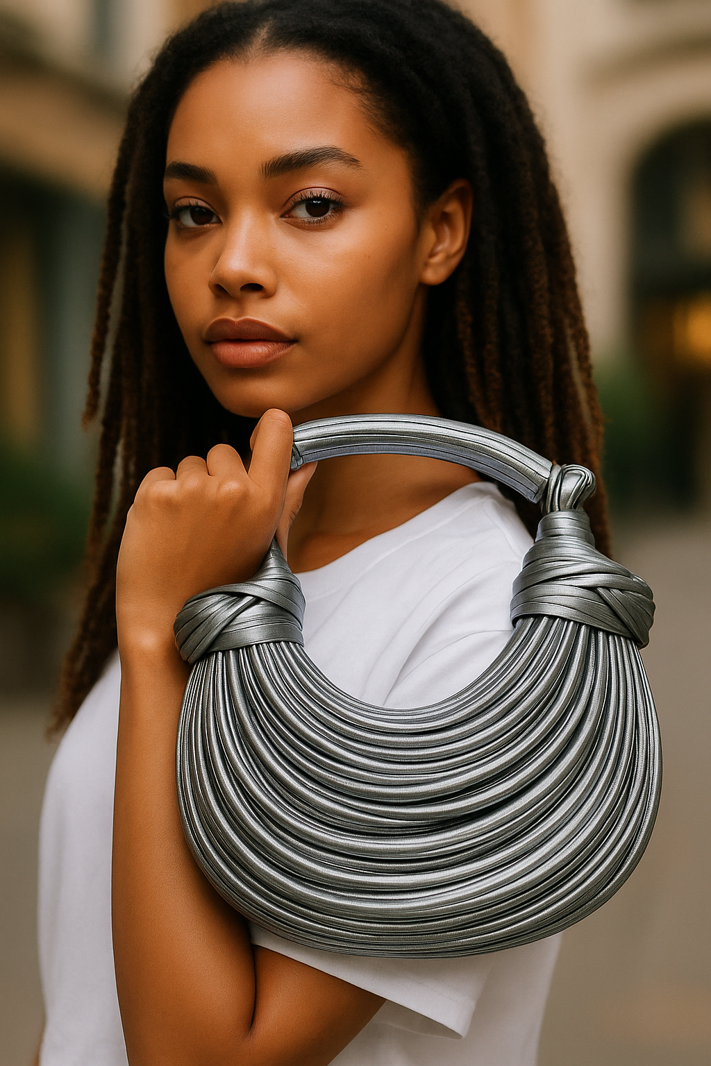 I AM THAT GIRL DOUBLE KNOT HANDBAG