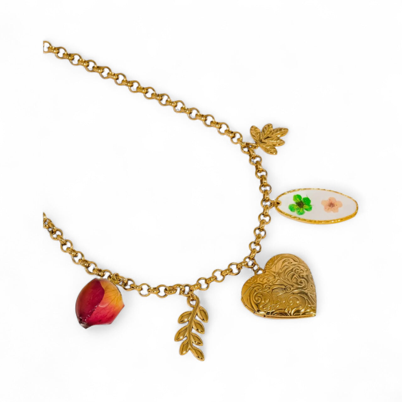 Lantana 18K Gold Vintage Lockez Charm Necklace