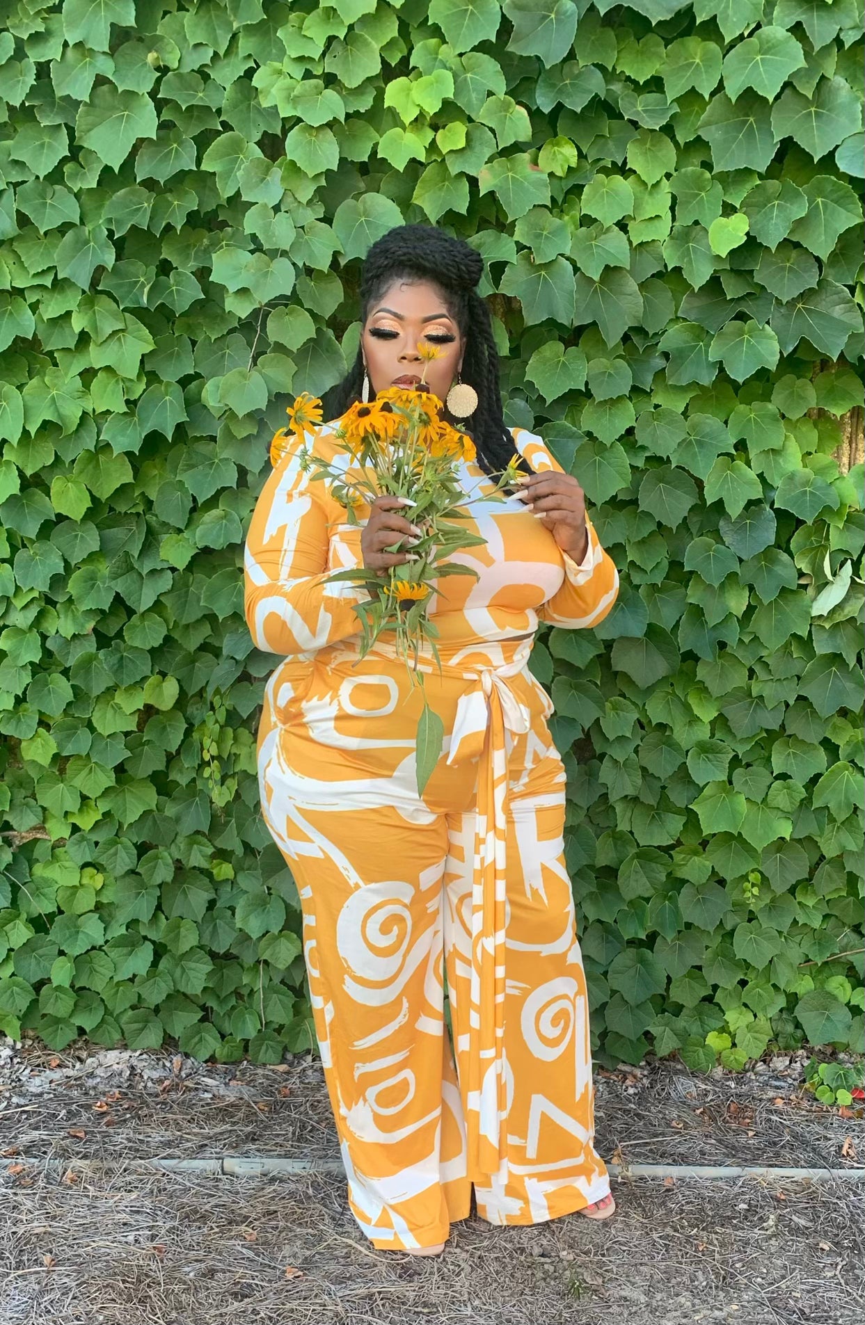 Plus Size Amanda Top & Wide Leg Pant Set - LS 100 Percent You