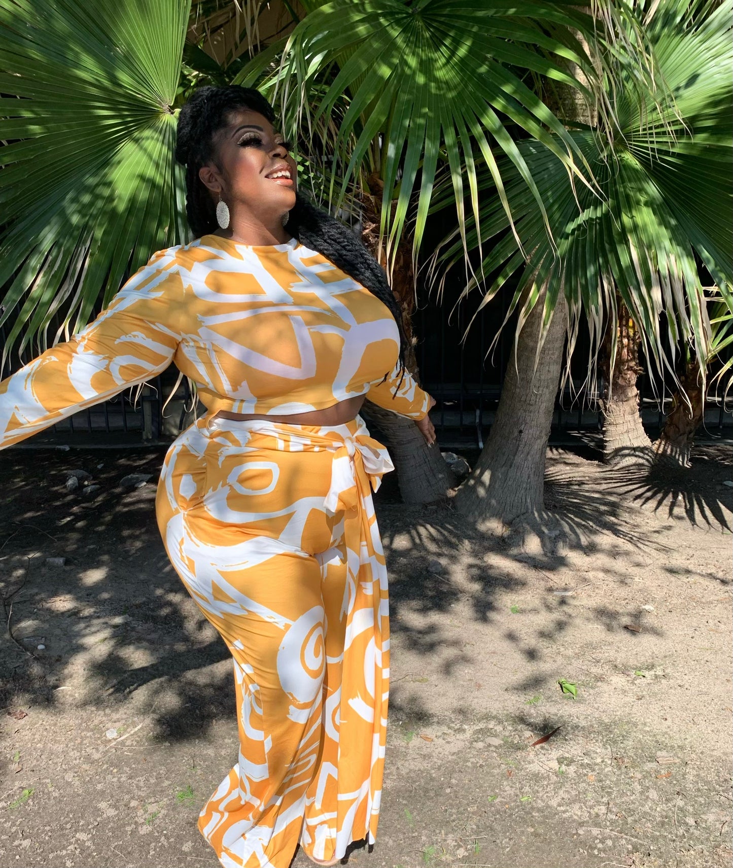 Plus Size Amanda Top & Wide Leg Pant Set - LS 100 Percent You