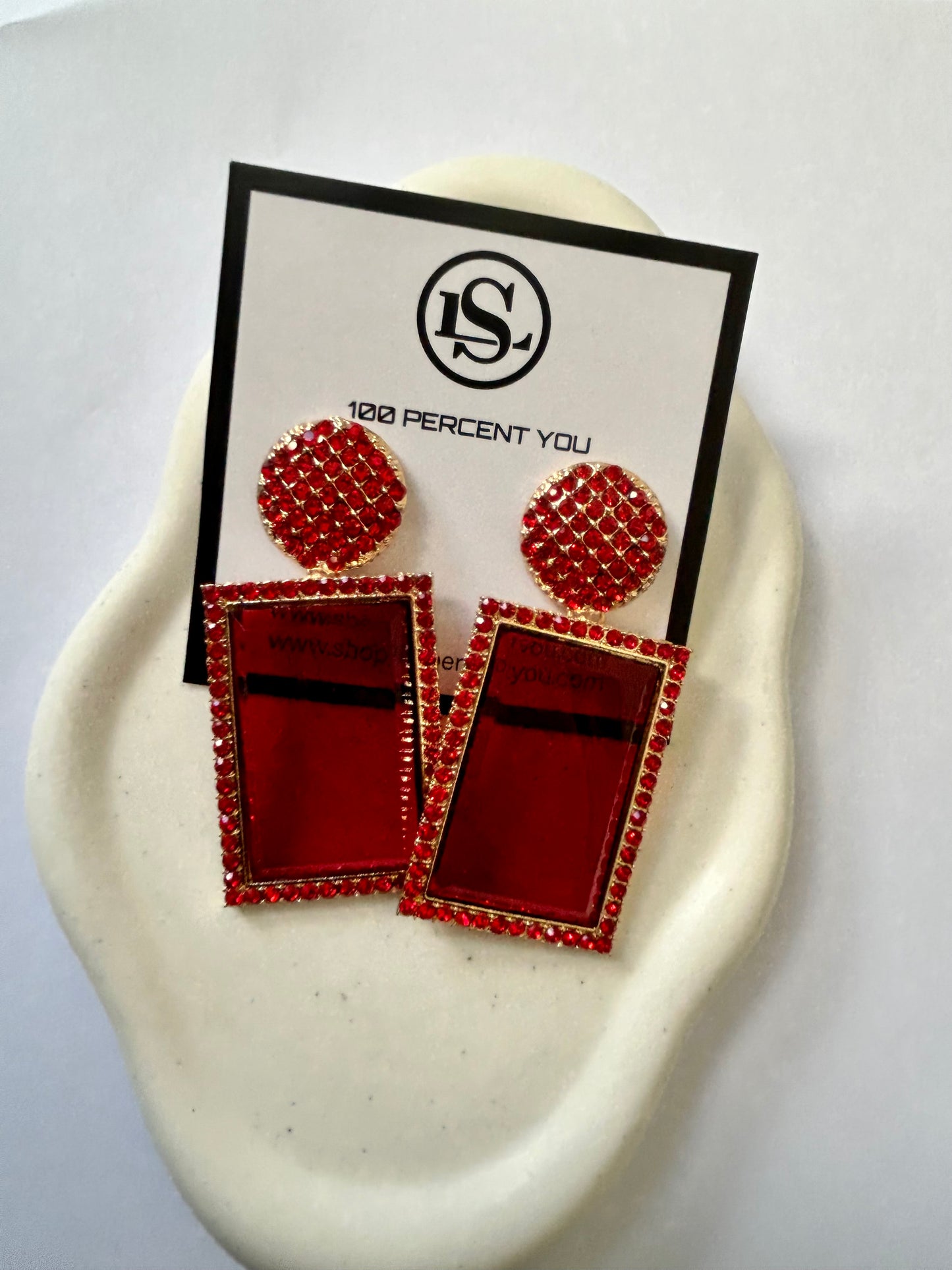 Red Statement Earrings