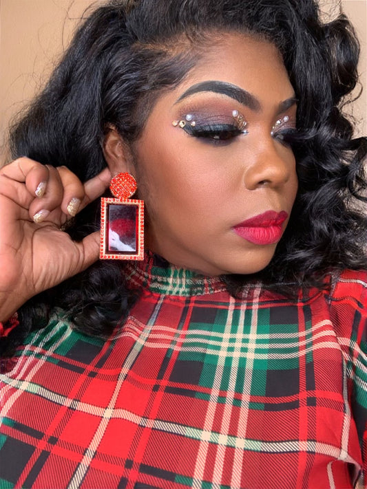 Red Statement Earrings