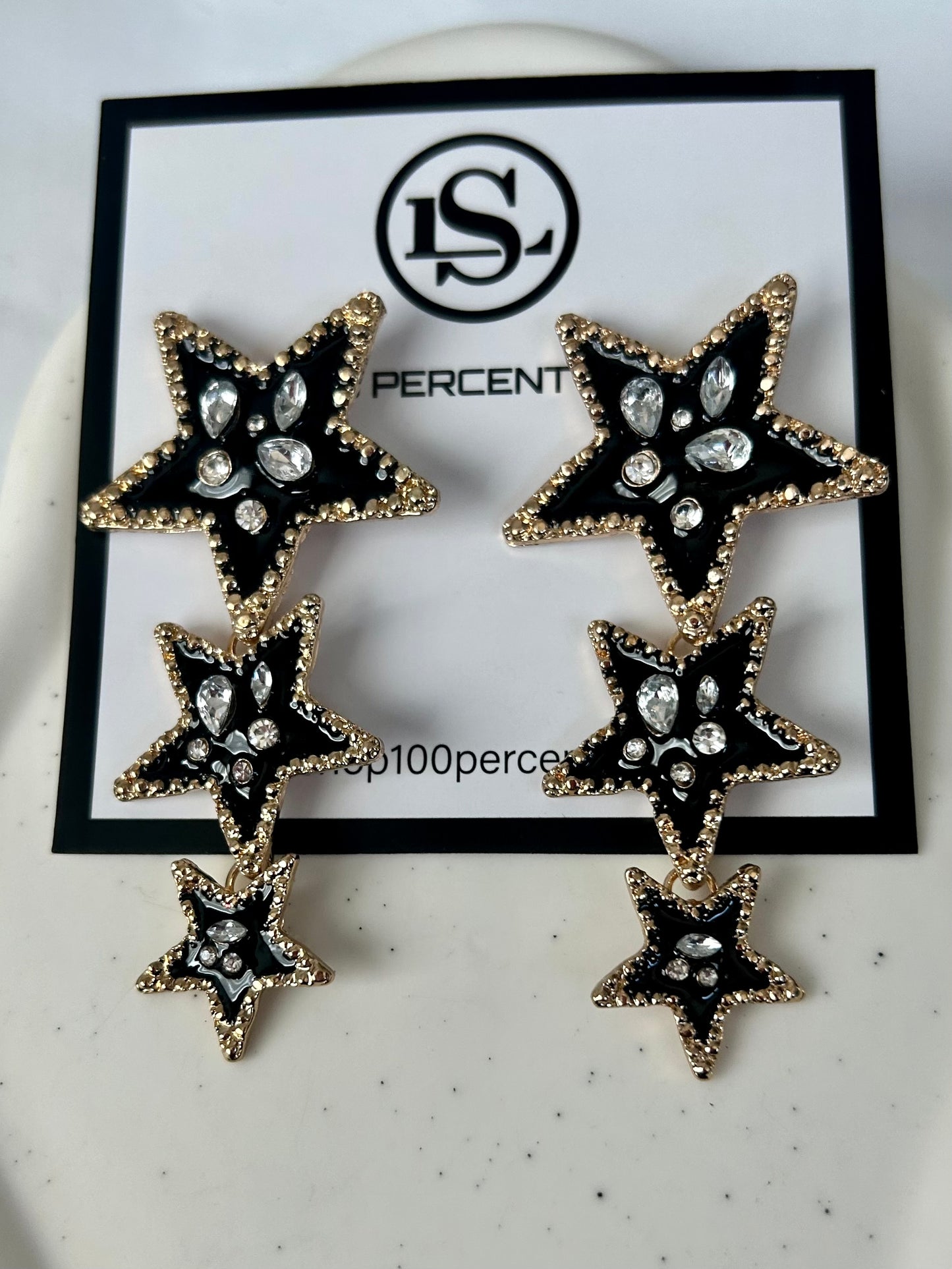 Triple Star Earrings