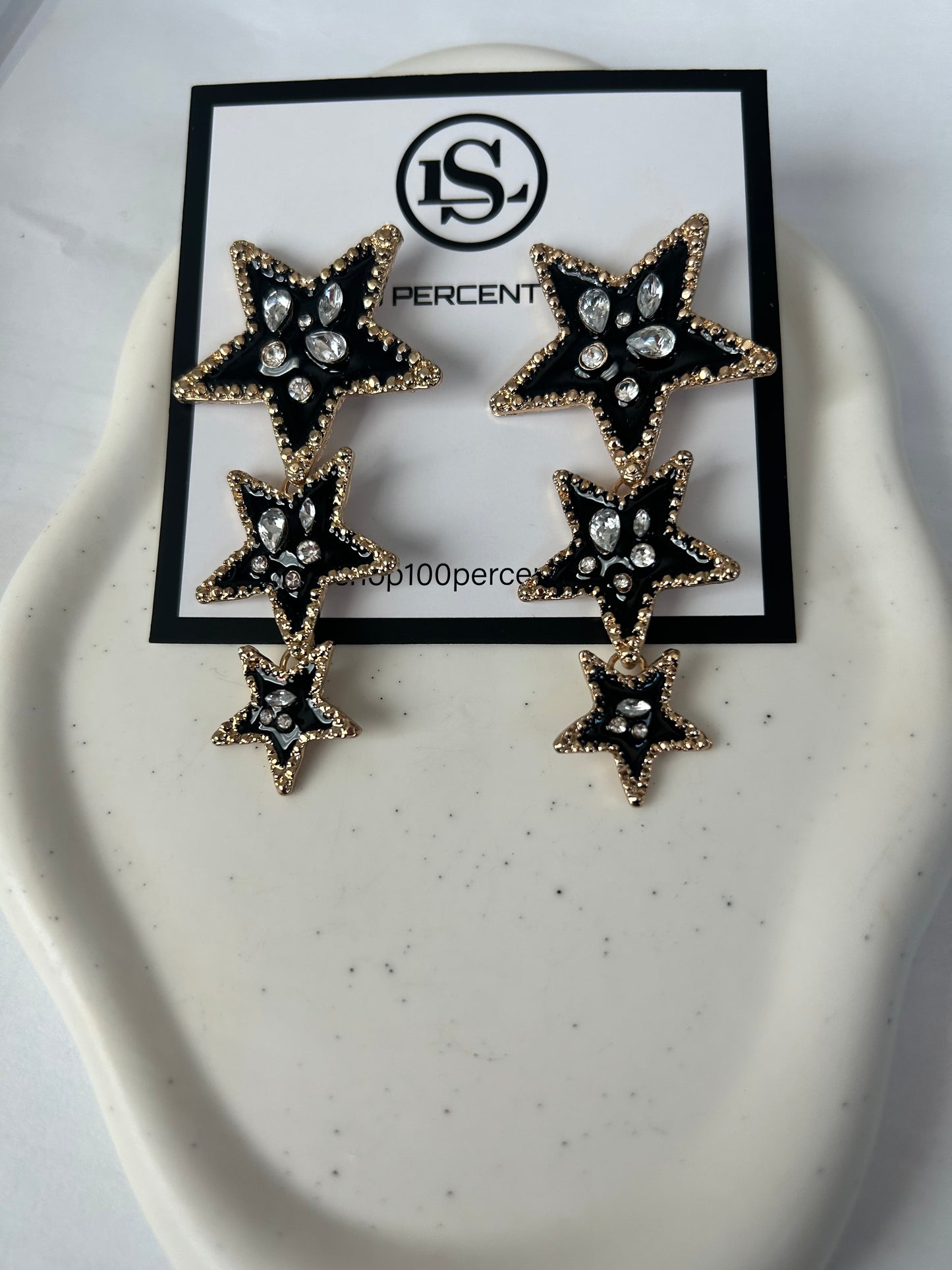 Triple Star Earrings