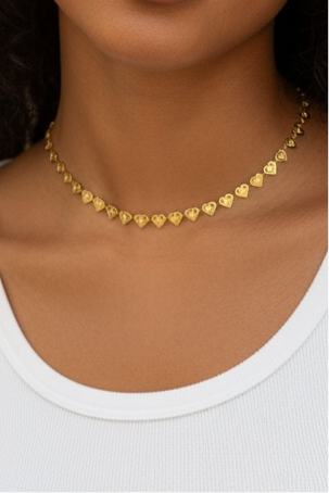 Agatha 18K Dainty Heart Choker