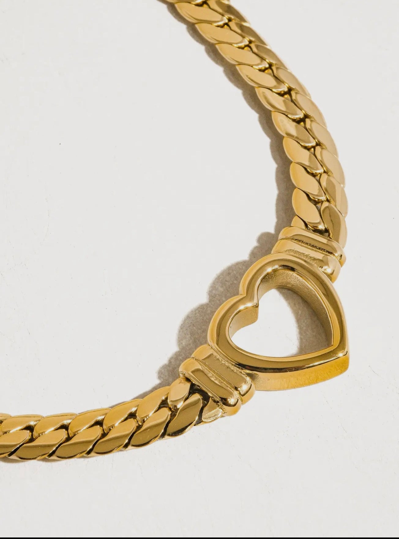The Milan Heart 14K Gold Snake Chain Necklace