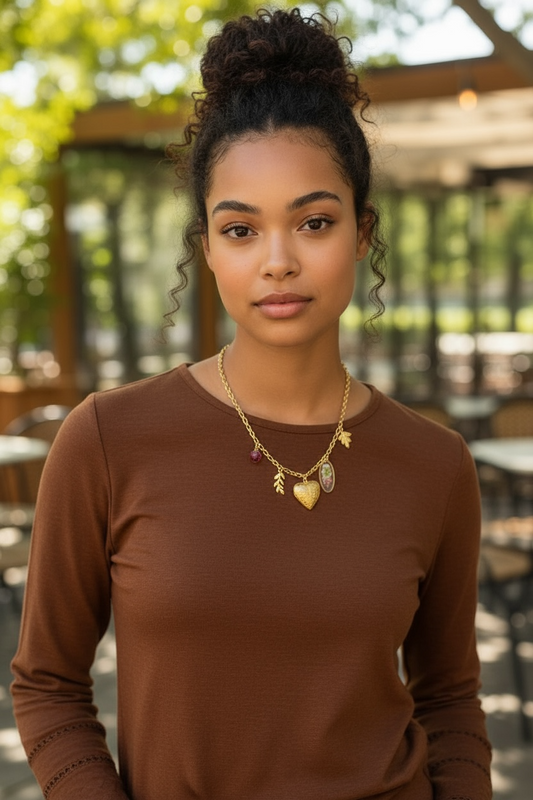 Lantana 18K Gold Vintage Lockez Charm Necklace