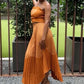Vintage Strapless Two Piece Maxi Skirt Set