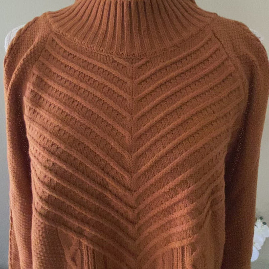 Open Shoulder Sweater | Women's Crew Neck Sweater | LS 100 Percent You