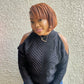 Womens Crew Neck Elegant Cold Shoulder Knitted Loose Sweater - LS 100 Percent You
