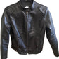 Faux Leather Round Collar Jacket - LS 100 Percent You