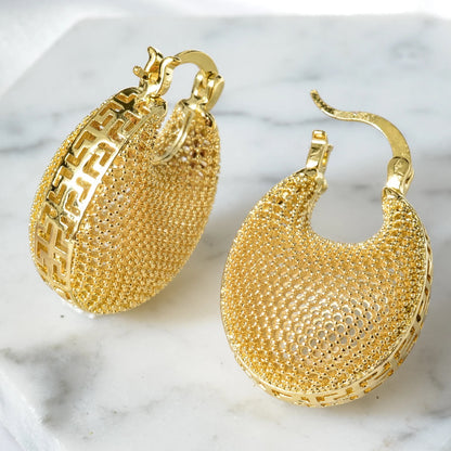 Copper Sunny Jewelry Hoop Earrings - LS 100 Percent You