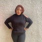 Womens Crew Neck Elegant Cold Shoulder Knitted Loose Sweater - LS 100 Percent You
