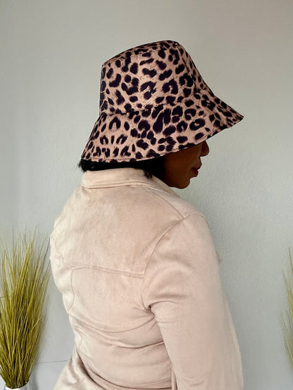Leopard Print Bucket Reversible Hat - LS 100 Percent You