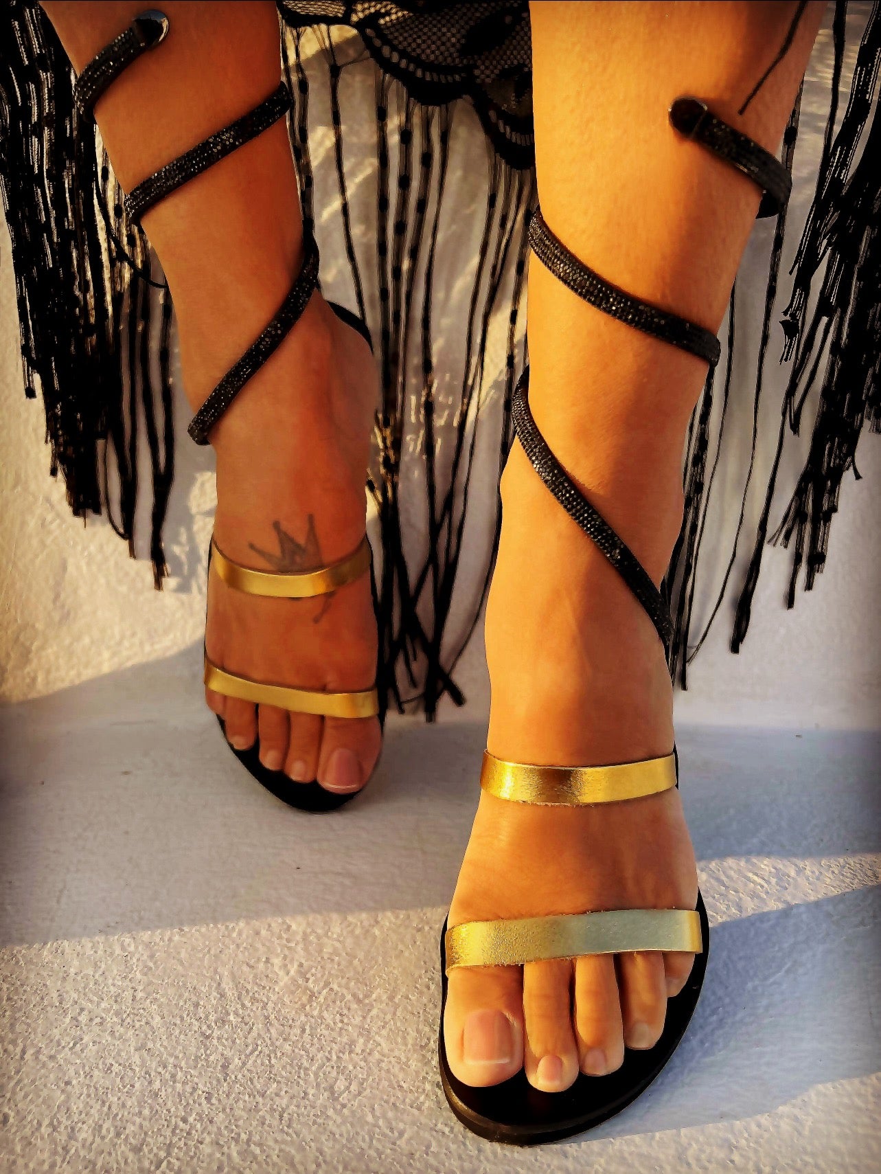 Unique Ankle Greek Sandals - LS 100 Percent You
