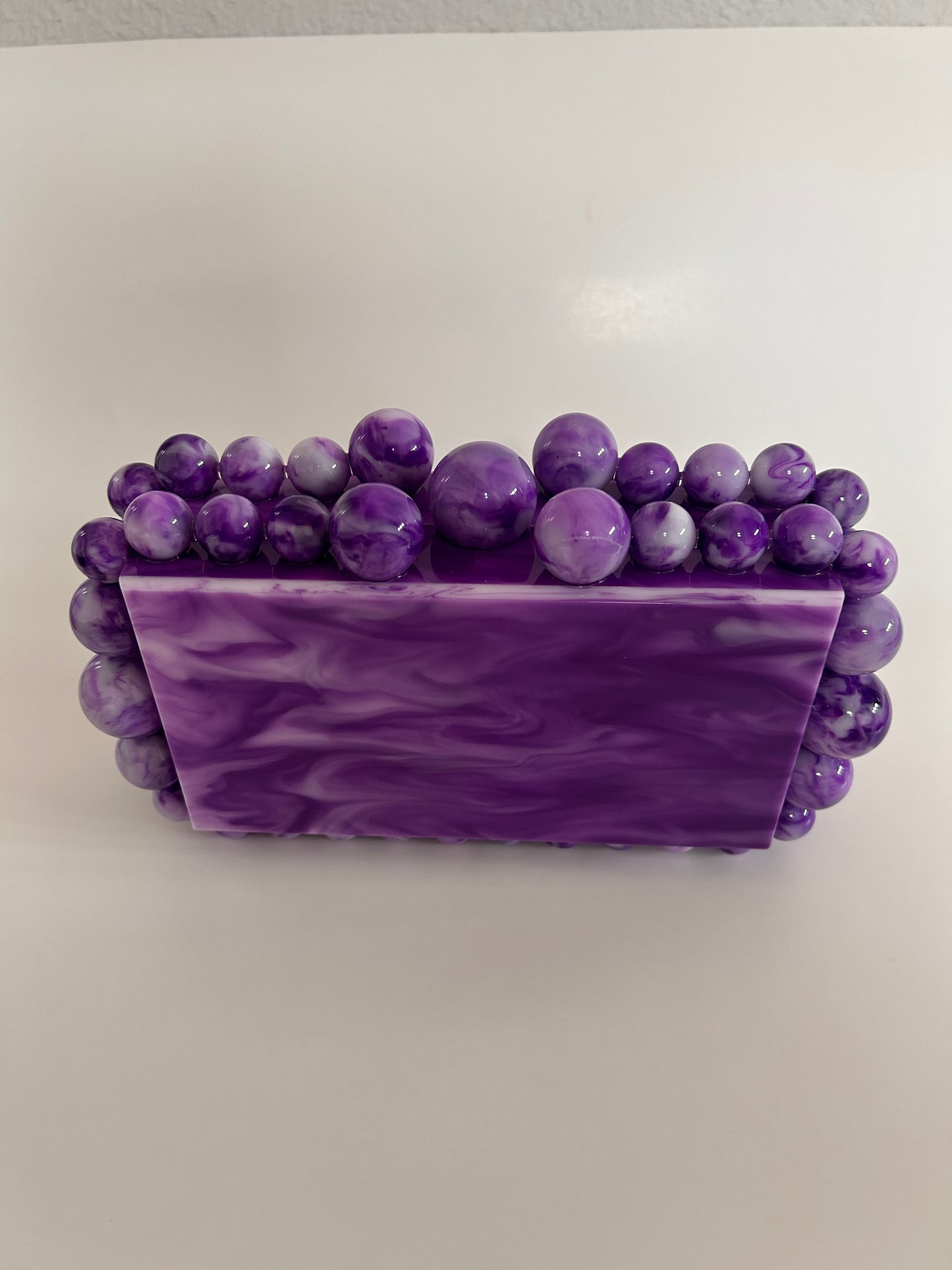 Beaded Marble Acrylic Box Clutch Bag - LS 100 Percent You