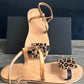 Leopard Unique Ankle Sandals - LS 100 Percent You
